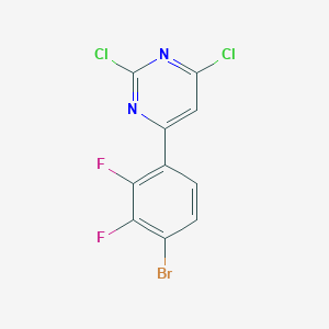 molecular formula C10H3BrCl2F2N2 B2908698 4-(4-Bromo-2,3-difluorophenyl)-2,6-dichloropyrimidine CAS No. 2023787-75-7