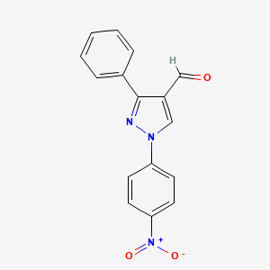 B2908717 1-(4-Nitrophenyl)-3-phenyl-1H-pyrazole-4-carbaldehyde CAS No. 21487-51-4