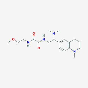 molecular formula C19H30N4O3 B2908741 N'-[2-(dimethylamino)-2-(1-methyl-1,2,3,4-tetrahydroquinolin-6-yl)ethyl]-N-(2-methoxyethyl)ethanediamide CAS No. 922118-98-7