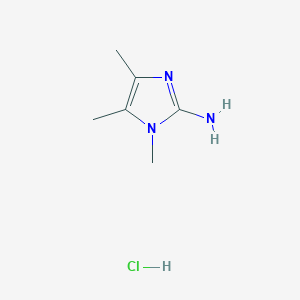 molecular formula C6H12ClN3 B2908753 trimethyl-1H-imidazol-2-amine hydrochloride CAS No. 2305255-52-9