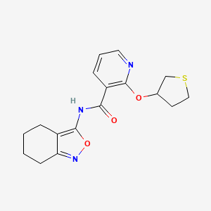 molecular formula C17H19N3O3S B2908755 N-(4,5,6,7-tetrahydro-2,1-benzoxazol-3-yl)-2-(thiolan-3-yloxy)pyridine-3-carboxamide CAS No. 2034362-41-7