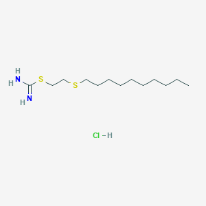 molecular formula C13H29ClN2S2 B2908840 2-(Decylthio)ethyl imidothiocarbamate CAS No. 1215581-59-1