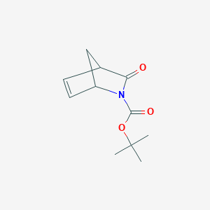 molecular formula C11H15NO3 B2908862 Tert-butyl 3-oxo-2-azabicyclo[2.2.1]hept-5-ene-2-carboxylate CAS No. 162427-15-8
