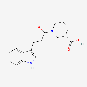 molecular formula C17H20N2O3 B2908872 1-(3-(1H-indol-3-yl)propanoyl)piperidine-3-carboxylic acid CAS No. 924764-30-7