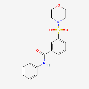 molecular formula C17H18N2O4S B2908899 3-(Morpholine-4-sulfonyl)-N-phenylbenzamide CAS No. 420832-30-0
