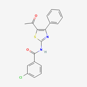 N-(5-acetyl-4-phenyl-1,3-thiazol-2-yl)-3-chlorobenzamide