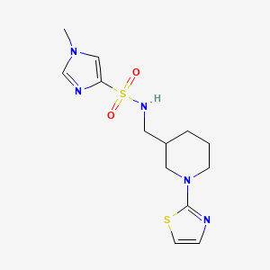 1-methyl-N-((1-(thiazol-2-yl)piperidin-3-yl)methyl)-1H-imidazole-4-sulfonamide