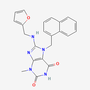 8-((furan-2-ylmethyl)amino)-3-methyl-7-(naphthalen-1-ylmethyl)-1H-purine-2,6(3H,7H)-dione