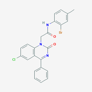 molecular formula C23H17BrClN3O2 B2908945 N-(2-bromo-4-methylphenyl)-2-(6-chloro-2-oxo-4-phenyl-1,2-dihydroquinazolin-1-yl)acetamide CAS No. 1112310-80-1