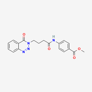 B2908962 Methyl 4-[4-(4-oxo-1,2,3-benzotriazin-3-yl)butanoylamino]benzoate CAS No. 880812-06-6