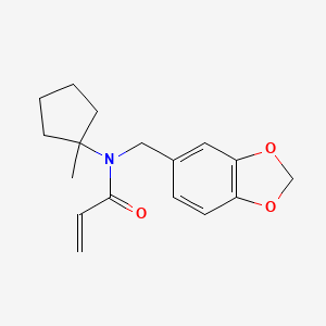 molecular formula C17H21NO3 B2908972 N-(1,3-Benzodioxol-5-ylmethyl)-N-(1-methylcyclopentyl)prop-2-enamide CAS No. 2411263-50-6