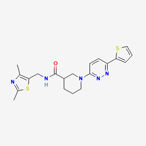 N-((2,4-dimethylthiazol-5-yl)methyl)-1-(6-(thiophen-2-yl)pyridazin-3-yl)piperidine-3-carboxamide