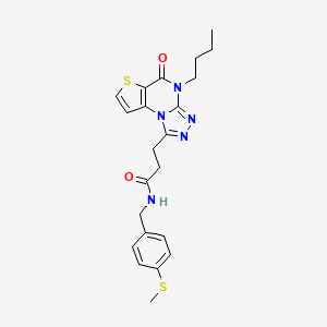 3-(4-butyl-5-oxo-4,5-dihydrothieno[2,3-e][1,2,4]triazolo[4,3-a]pyrimidin-1-yl)-N-(4-(methylthio)benzyl)propanamide