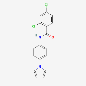 molecular formula C17H12Cl2N2O B2908997 2,4-dichloro-N-[4-(1H-pyrrol-1-yl)phenyl]benzenecarboxamide CAS No. 383147-48-6
