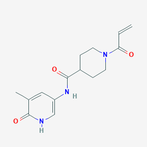 molecular formula C15H19N3O3 B2909037 N-(5-methyl-6-oxo-1,6-dihydropyridin-3-yl)-1-(prop-2-enoyl)piperidine-4-carboxamide CAS No. 2361883-95-4