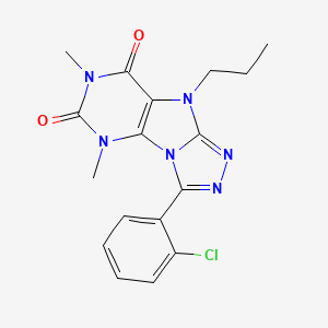 8-(2-Chlorophenyl)-1,3-dimethyl-5-propylpurino[8,9-c][1,2,4]triazole-2,4-dione