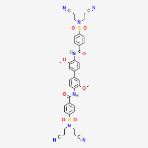 4-[bis(2-cyanoethyl)sulfamoyl]-N-[4-[4-[[4-[bis(2-cyanoethyl)sulfamoyl]benzoyl]amino]-3-methoxyphenyl]-2-methoxyphenyl]benzamide