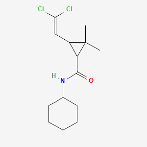 N-cyclohexyl-3-(2,2-dichloroethenyl)-2,2-dimethylcyclopropane-1-carboxamide