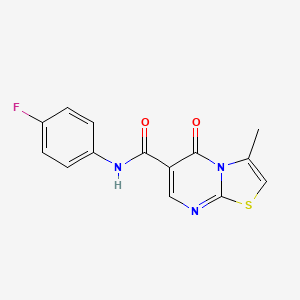 N-(4-fluorophenyl)-3-methyl-5-oxo-5H-thiazolo[3,2-a]pyrimidine-6-carboxamide