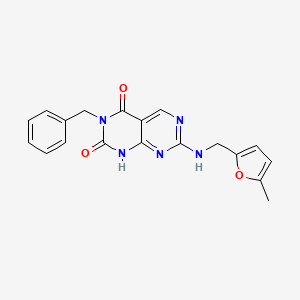 3-benzyl-7-(((5-methylfuran-2-yl)methyl)amino)pyrimido[4,5-d]pyrimidine-2,4(1H,3H)-dione
