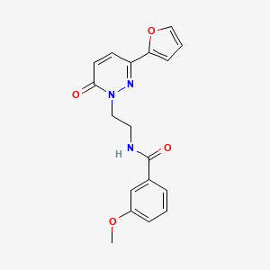 B2909121 N-(2-(3-(furan-2-yl)-6-oxopyridazin-1(6H)-yl)ethyl)-3-methoxybenzamide CAS No. 946314-23-4