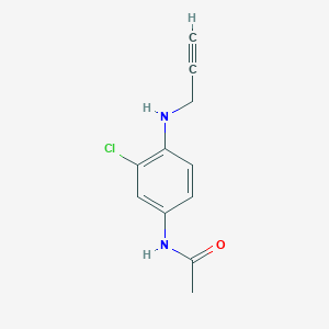 molecular formula C11H11ClN2O B2909128 N-[3-Chloro-4-(prop-2-ynylamino)phenyl]acetamide CAS No. 1436295-17-8