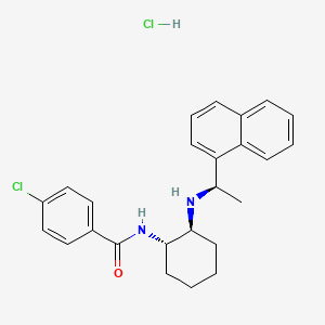 molecular formula C25H28Cl2N2O B2909174 Calhex 231 hydrochloride 