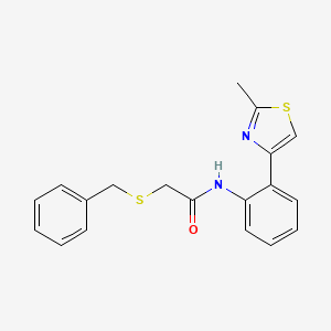 2-(benzylthio)-N-(2-(2-methylthiazol-4-yl)phenyl)acetamide