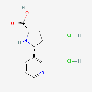 (2S,5R)-5-Pyridin-3-ylpyrrolidine-2-carboxylic acid;dihydrochloride