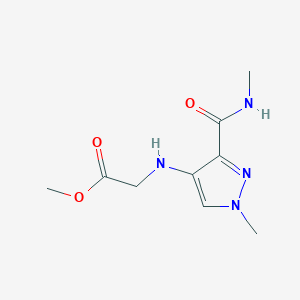molecular formula C9H14N4O3 B2909230 methyl 2-{[1-methyl-3-(methylcarbamoyl)-1H-pyrazol-4-yl]amino}acetate CAS No. 2247207-42-5