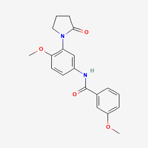 3-methoxy-N-(4-methoxy-3-(2-oxopyrrolidin-1-yl)phenyl)benzamide