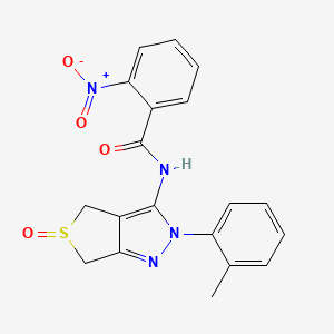 2-nitro-N-(5-oxido-2-(o-tolyl)-4,6-dihydro-2H-thieno[3,4-c]pyrazol-3-yl)benzamide