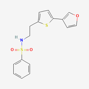 N-(2-(5-(furan-3-yl)thiophen-2-yl)ethyl)benzenesulfonamide