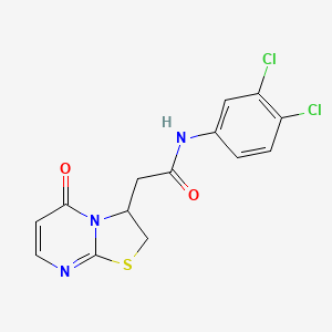 N-(3,4-dichlorophenyl)-2-(5-oxo-3,5-dihydro-2H-thiazolo[3,2-a]pyrimidin-3-yl)acetamide
