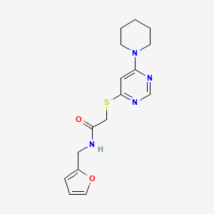 N-(furan-2-ylmethyl)-2-((6-(piperidin-1-yl)pyrimidin-4-yl)thio)acetamide