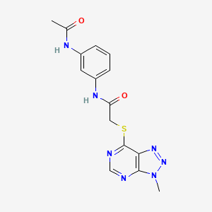 N-(3-acetamidophenyl)-2-((3-methyl-3H-[1,2,3]triazolo[4,5-d]pyrimidin-7-yl)thio)acetamide