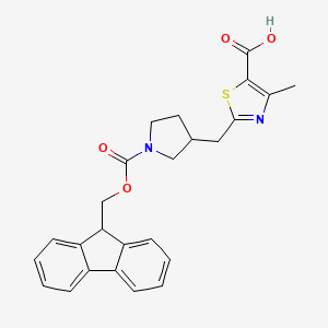 2-[[1-(9H-Fluoren-9-ylmethoxycarbonyl)pyrrolidin-3-yl]methyl]-4-methyl-1,3-thiazole-5-carboxylic acid
