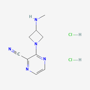 3-[3-(Methylamino)azetidin-1-yl]pyrazine-2-carbonitrile dihydrochloride