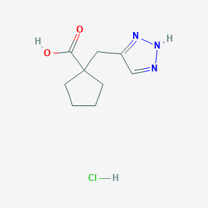 1-(2H-Triazol-4-ylmethyl)cyclopentane-1-carboxylic acid;hydrochloride