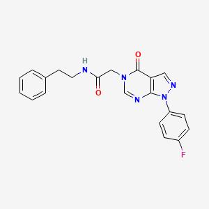 2-(1-(4-fluorophenyl)-4-oxo-1H-pyrazolo[3,4-d]pyrimidin-5(4H)-yl)-N-phenethylacetamide