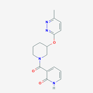 3-(3-((6-methylpyridazin-3-yl)oxy)piperidine-1-carbonyl)pyridin-2(1H)-one