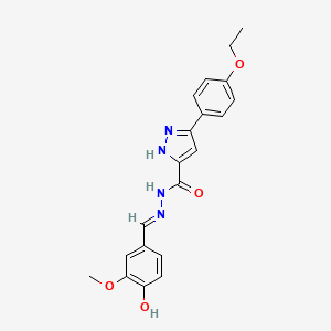 (E)-3-(4-ethoxyphenyl)-N'-(4-hydroxy-3-methoxybenzylidene)-1H-pyrazole-5-carbohydrazide