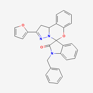 1'-Benzyl-2-(furan-2-yl)-1,10b-dihydrospiro[benzo[e]pyrazolo[1,5-c][1,3]oxazine-5,3'-indolin]-2'-one