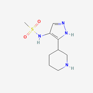 N-[3-(piperidin-3-yl)-1H-pyrazol-4-yl]methanesulfonamide
