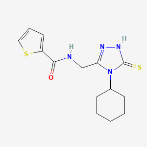 N-((4-cyclohexyl-5-mercapto-4H-1,2,4-triazol-3-yl)methyl)thiophene-2-carboxamide