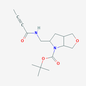molecular formula C16H24N2O4 B2909306 Tert-butyl 2-[(but-2-ynoylamino)methyl]-2,3,3a,4,6,6a-hexahydrofuro[3,4-b]pyrrole-1-carboxylate CAS No. 2411302-71-9