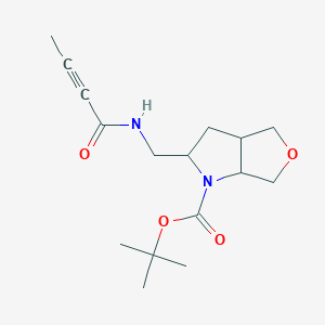 Tert-butyl 2-[(but-2-ynoylamino)methyl]-2,3,3a,4,6,6a-hexahydrofuro[3,4-b]pyrrole-1-carboxylate