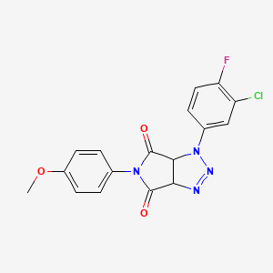 1-(3-chloro-4-fluorophenyl)-5-(4-methoxyphenyl)-3a,6a-dihydropyrrolo[3,4-d][1,2,3]triazole-4,6(1H,5H)-dione
