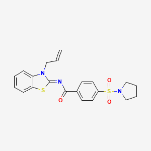 (Z)-N-(3-allylbenzo[d]thiazol-2(3H)-ylidene)-4-(pyrrolidin-1-ylsulfonyl)benzamide