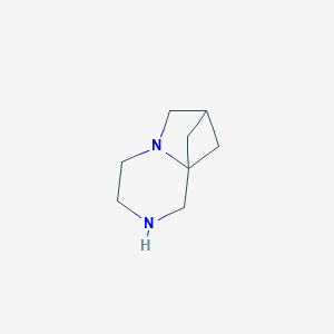molecular formula C8H14N2 B2909321 Hexahydro-1H-7,8a-methanopyrrolo[1,2-a]pyrazine CAS No. 2384790-93-4